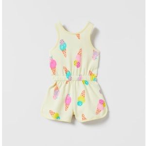 Zara 4T-5T Popsicle Romper NWT